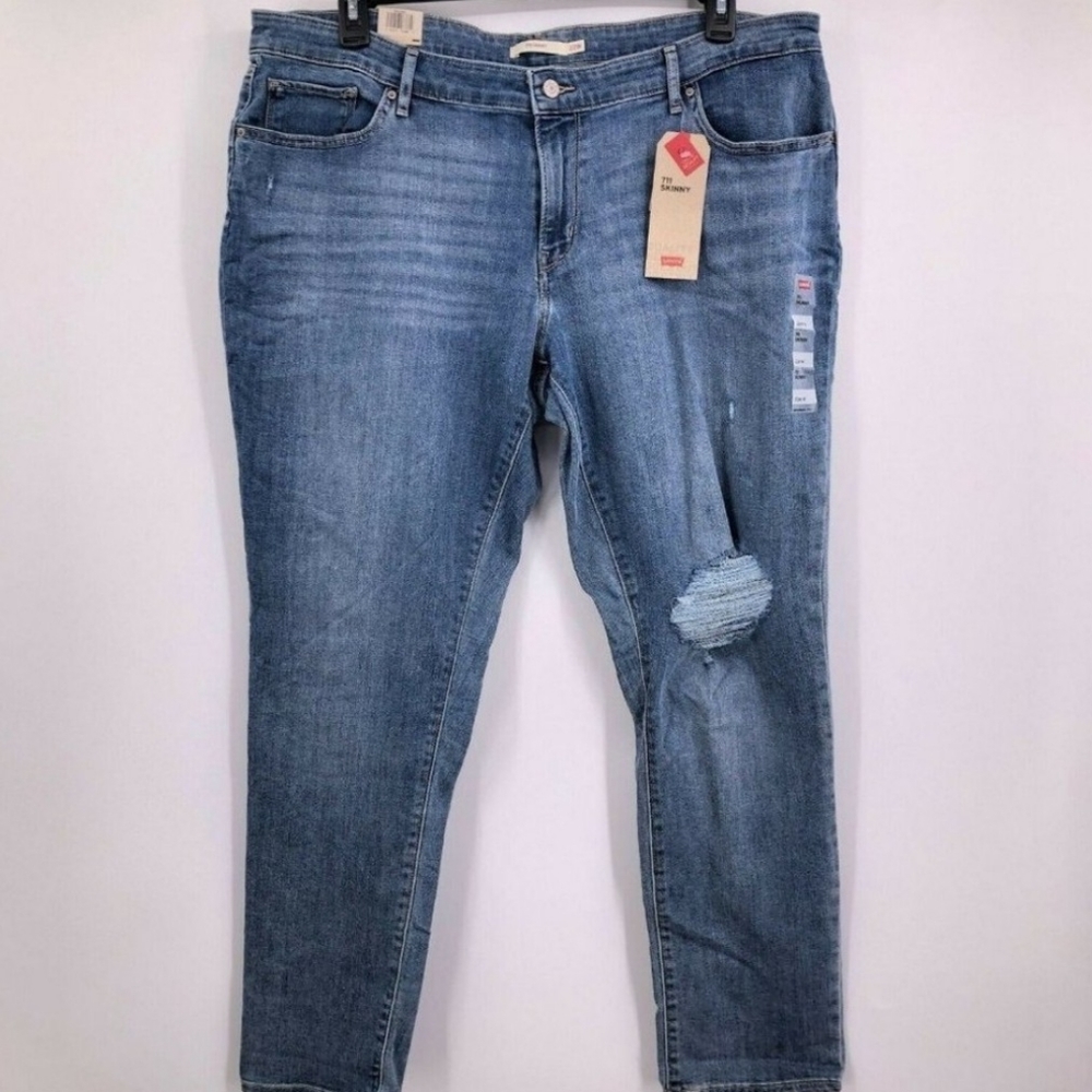 Levi's 711 Skinny Jeans Size 22 Stretch - Picture 9 of 9